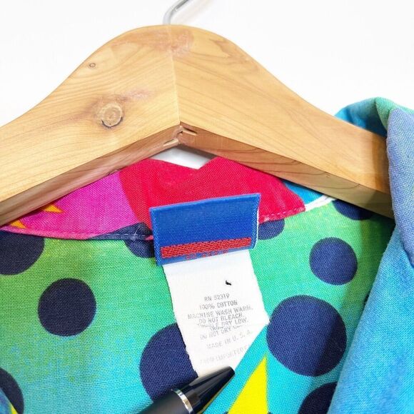 Vintage 80s 90s S Small OP Ocean Pacific Hawaiian Shirt All Over Print - Picture 6 of 6